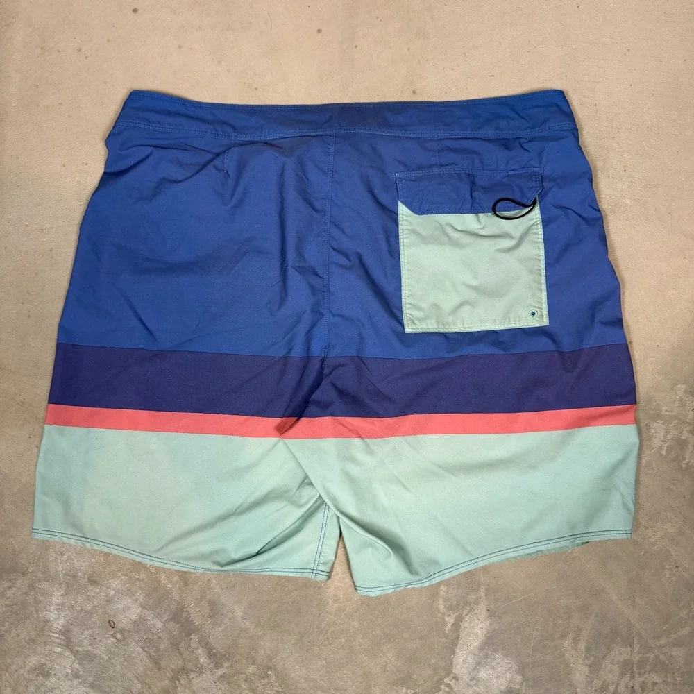 Patagonia Hydro Scivier Mens 36 Blue Colorblock‎ Board Shorts Swim Trunks